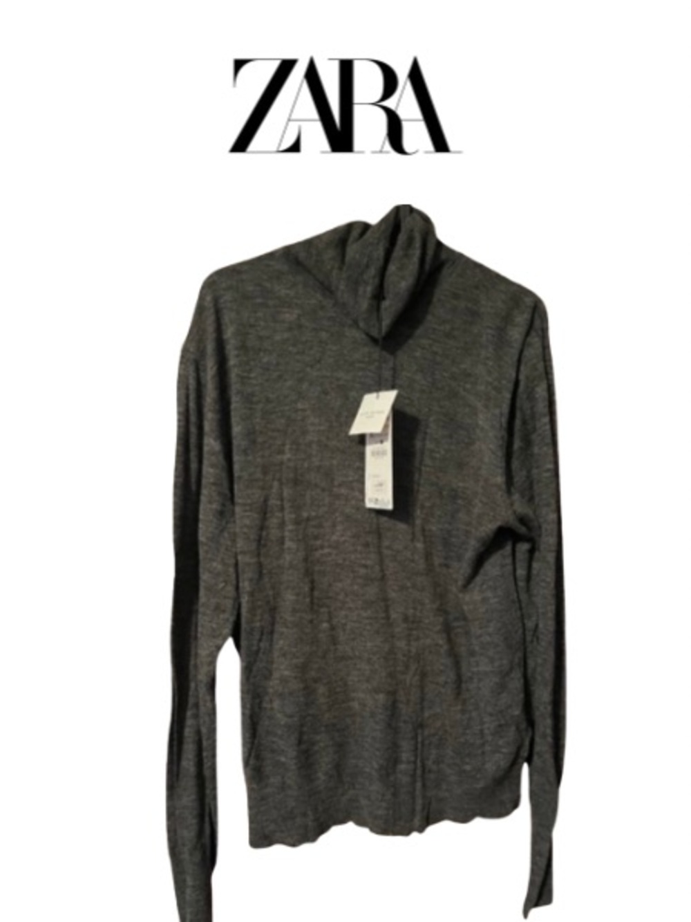 Zara wool blend Long Sleeve Sweater sz XL